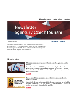 B2B newsletter CzechTourism