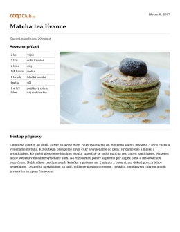 Matcha tea lívance – COOP Club