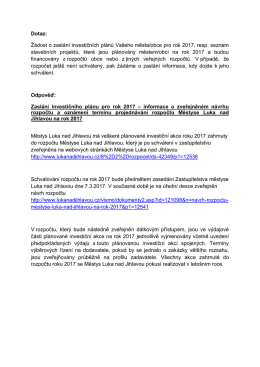 Dotaz - Městys Luka nad Jihlavou