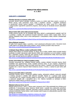 Newsletter města Krnova 6. 3. 2017