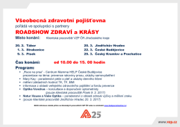 Všeobecná zdravotní pojišťovna ROADSHOW ZDRAVÍ a KRÁSY