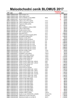 Maloobchodní ceník BLOMUS 2017