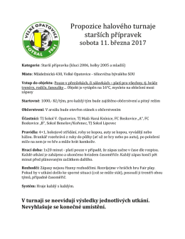 halov&yacute; turnaj st. př&iacute;pravka 2017 - Fotbalov&yacute; klub TJ Sokol Velk&eacute;