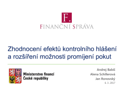 Zhodnocení efektů KH