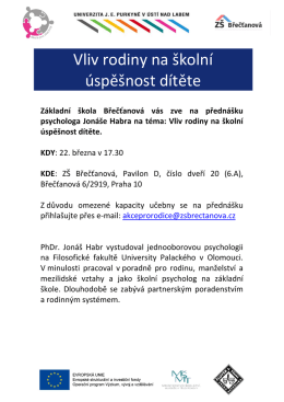 Vliv rodiny na školní úspěšnost dítěte