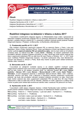 Informační zpravodaj Pražské integrované dopravy