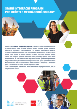 st&aacute;tn&iacute; integračn&iacute; program pro držitele