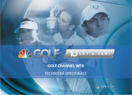 golf channel web technick&aacute; specifikace