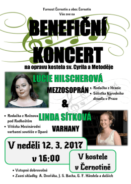 benefiční koncert na opravu kostela v Černotíně