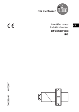 Montážní návod Induktivní senzor IBE 704283 / 00 08 / 2007