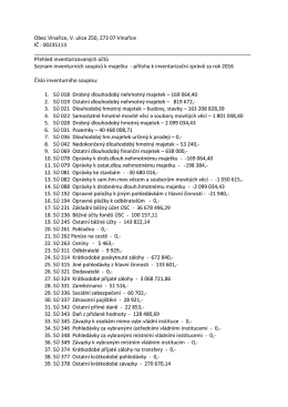 Příloha k inventarizační zprávě Obce Vinařice rok