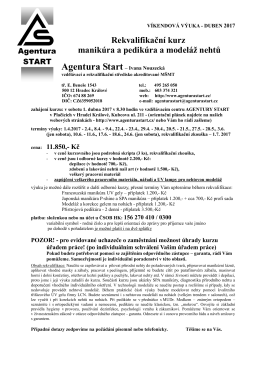 1. dubna 2017 - Agentura START