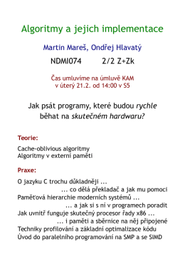 Algoritmy a jejich implementace