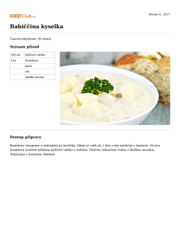 Babiččina kyselka &ndash; COOP Club