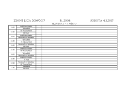 Zimní liga 2016/2017 r. 2008 Sobota 4.3.2017