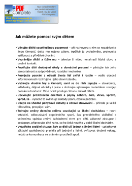 Jak můžete pomoci svým dětem