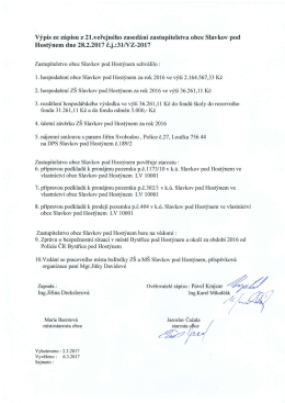 Výpis ze zápisu dne 28.2.2017