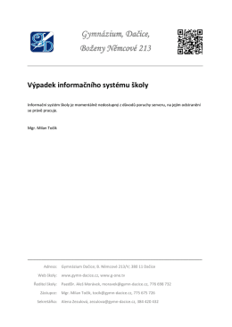 Informační systém - Gymnázium Dačice