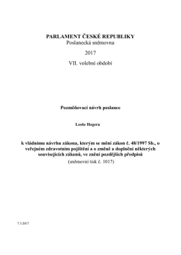 Pozměňovací návrh poslance