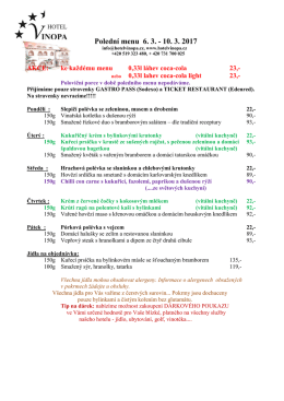 Polední menu 6.3.