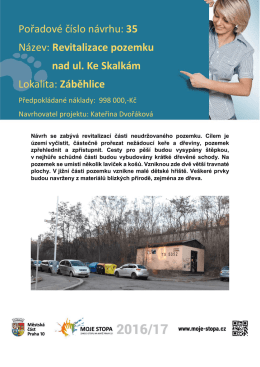 Pořadové číslo návrhu: 35 Název: Revitalizace pozemku