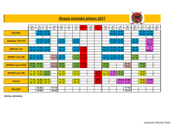 Rozpis tréninků březen 2017