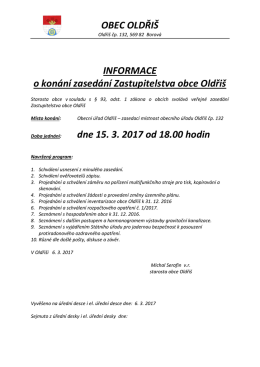 ZDE - Obec Oldři&scaron;
