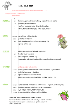 jídelníček na příští týden (od 13.03.2017)