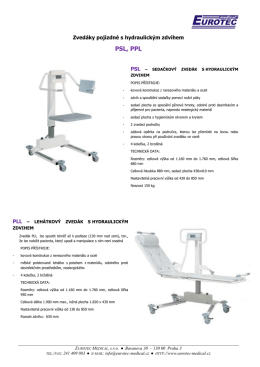 Zvedáky GK PSL a PLL - Eurotec Medical sro