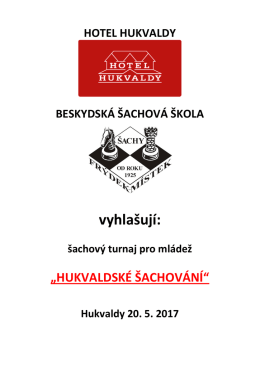 Propozice turnaje - Beskydská šachová škola