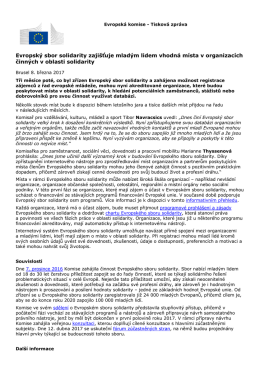 Evropsk&yacute; sbor solidarity zaji&scaron;ťuje mlad&yacute;m lidem vhodn&aacute;