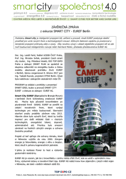 ZÁVĚREČNÁ ZPRÁVA z exkurze SMART CITY