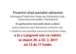 Finančn&iacute; &uacute;řad pom&aacute;h&aacute; občanům