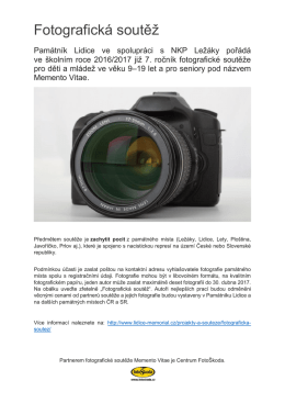 Fotografick&aacute; soutěž