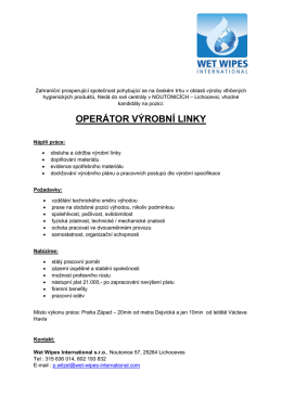 Inzer&aacute;t &ndash; Oper&aacute;tor v&yacute;robn&iacute; linky