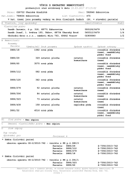 výpis z katastru nemovitostí - E
