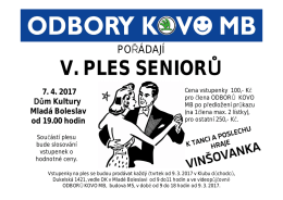 plakát ples senior 2017