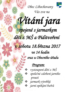Vítání jara spojené s jarmarkem