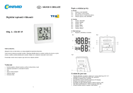 1268315 Teploměr a vlhkoměr - www.produktinfo.conrad.com