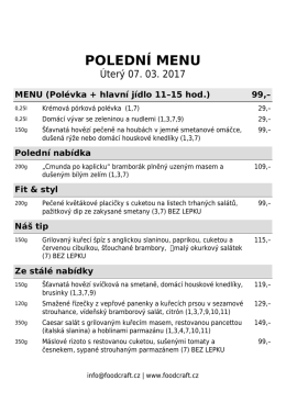 polední menu - Foodcraft