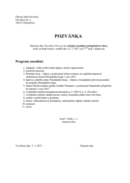 pozvánka - Nevolice