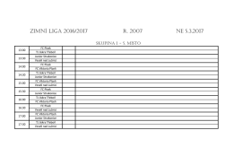 Zimní liga 2016/2017 R. 2007 NE 5.3.2017