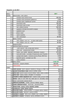 Schválený rozpočet na rok 2017