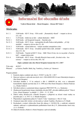 Informační list obecního úřadu č. 3