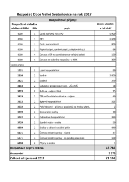 Rozpočet 2017_k vyvěšení po schválení