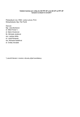 Volebn&iacute; komise pro volby do AS PřF UP a do AS UP na PřF UP