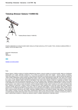 Teleskop Bresser Galaxia 114/900 EQ