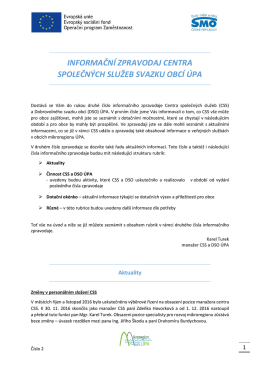 Informačn&iacute; zpravodaj - č&iacute;slo 2