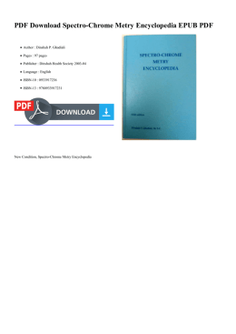 PDF Spectro-Chrome Metry Encyclopedia