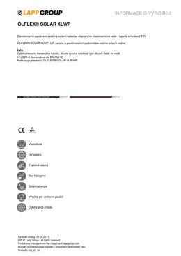 Informace o výrobku  - LAPP KABEL sro